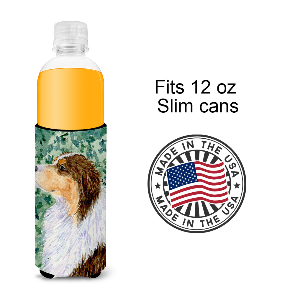 Australian Shepherd Ultra Beverage Insulators for slim cans SS8738MUK.