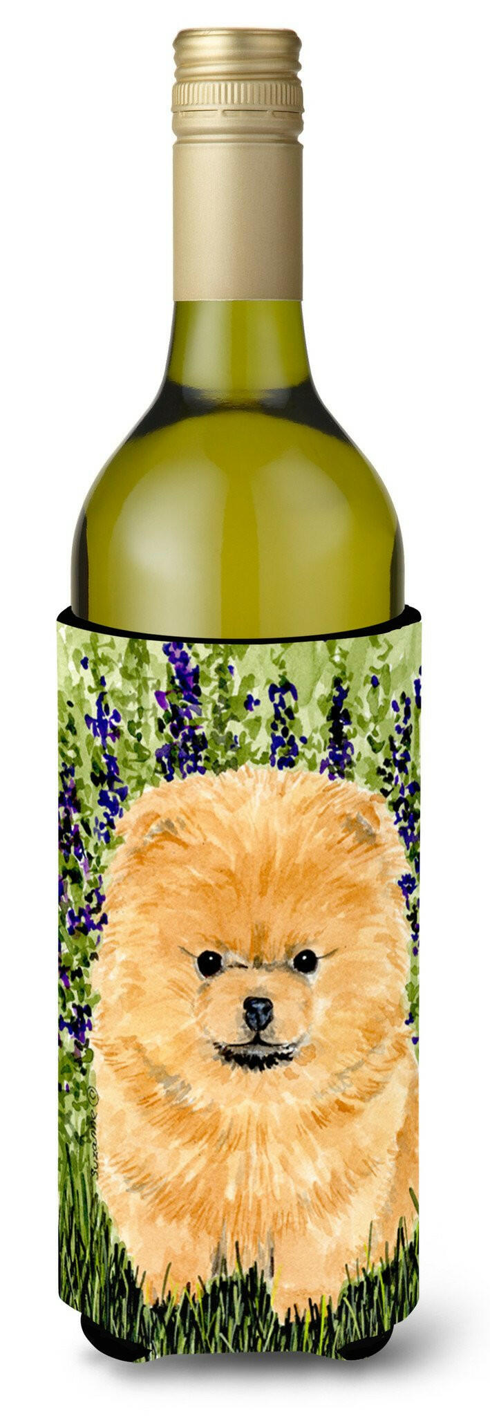 Pomeranian Wine Bottle Beverage Insulator Beverage Insulator Hugger SS8746LITERK by Caroline&#39;s Treasures