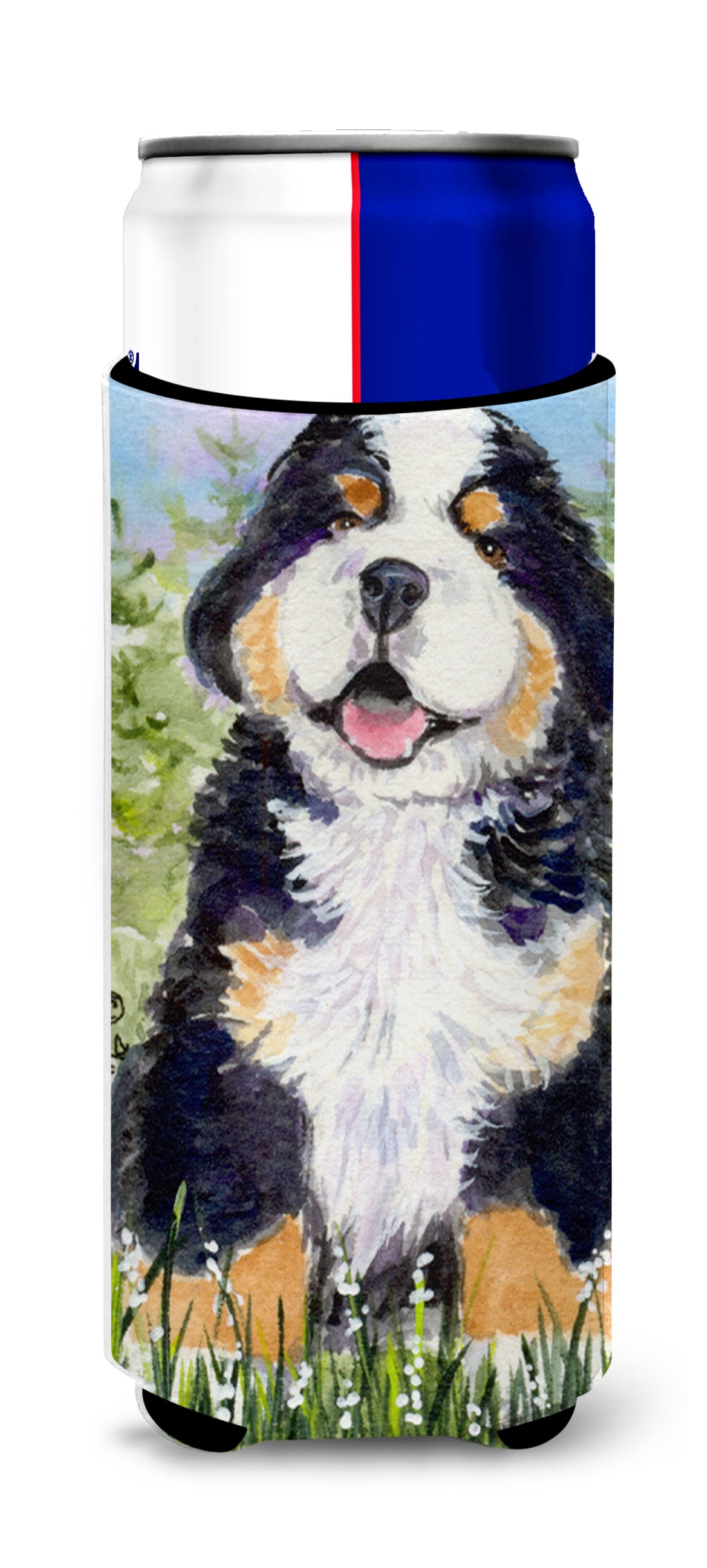 Bernese Mountain Dog Ultra Beverage Insulators for slim cans SS8750MUK.