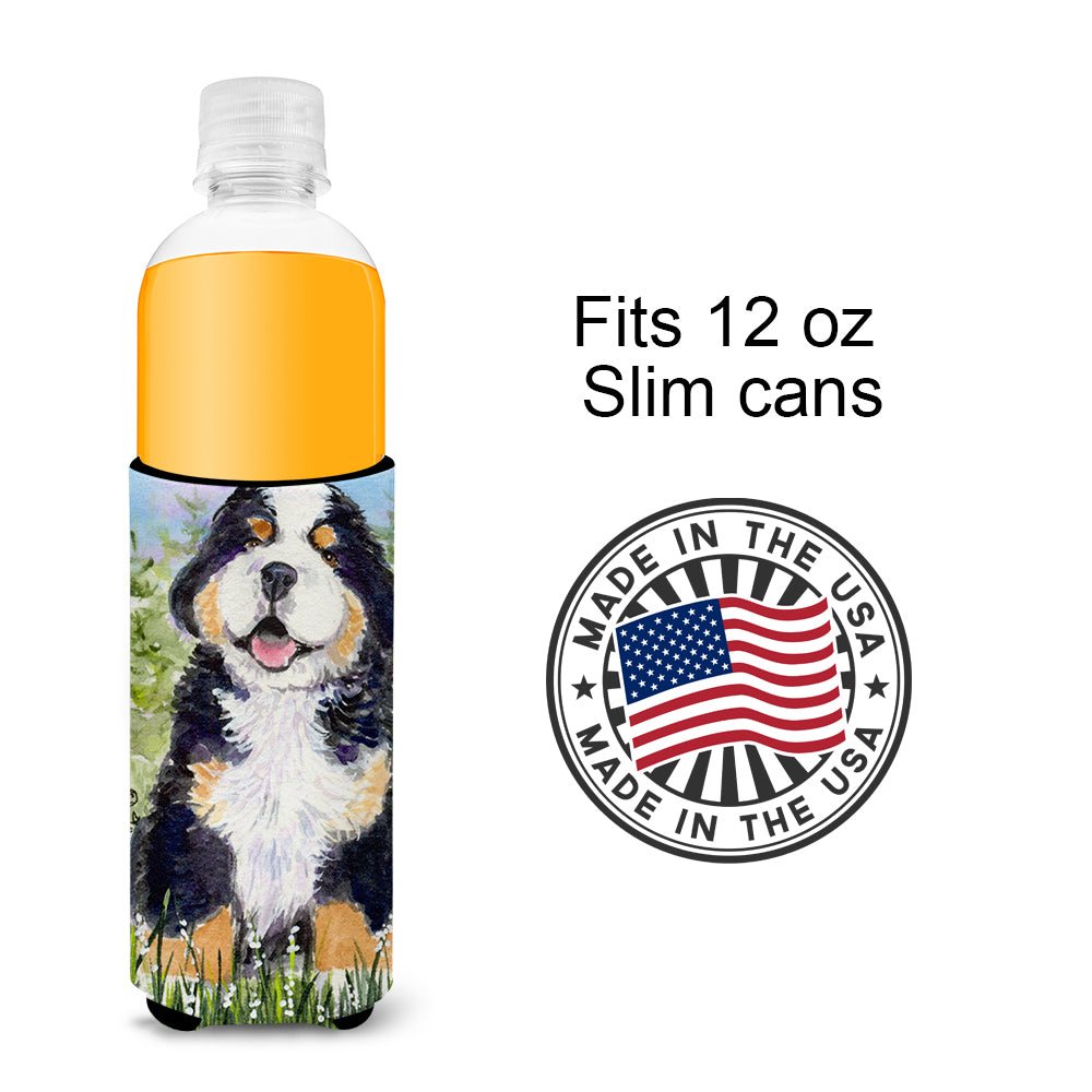 Bernese Mountain Dog Ultra Beverage Insulators for slim cans SS8750MUK.