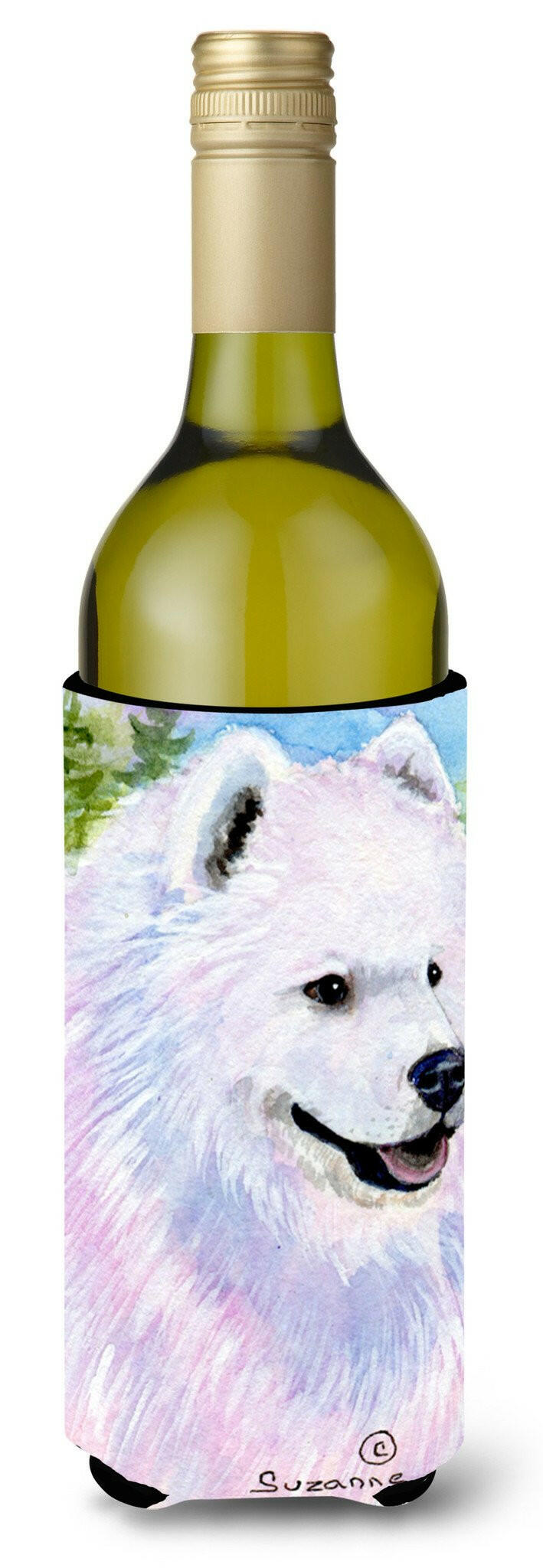 Samoyed Wine Bottle Beverage Insulator Beverage Insulator Hugger SS8755LITERK by Caroline&#39;s Treasures