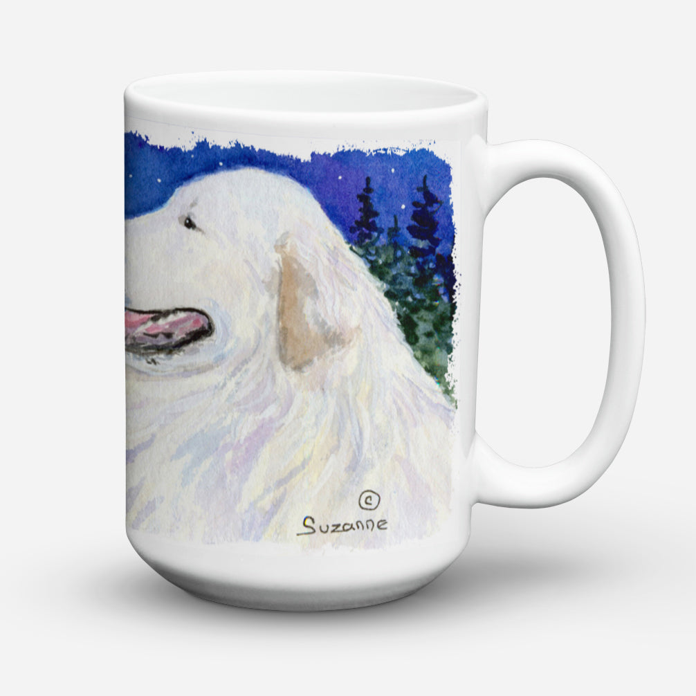 Great Pyrenees Dishwasher Safe Microwavable Ceramic Coffee Mug 15 ounce SS8774CM15  the-store.com.