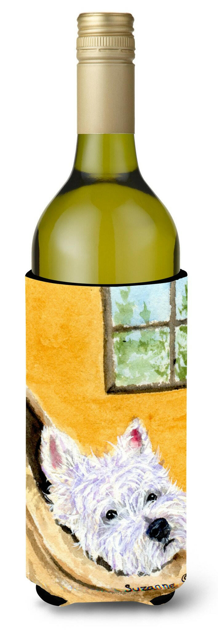 Westie Wine Bottle Beverage Insulator Beverage Insulator Hugger SS8785LITERK by Caroline&#39;s Treasures
