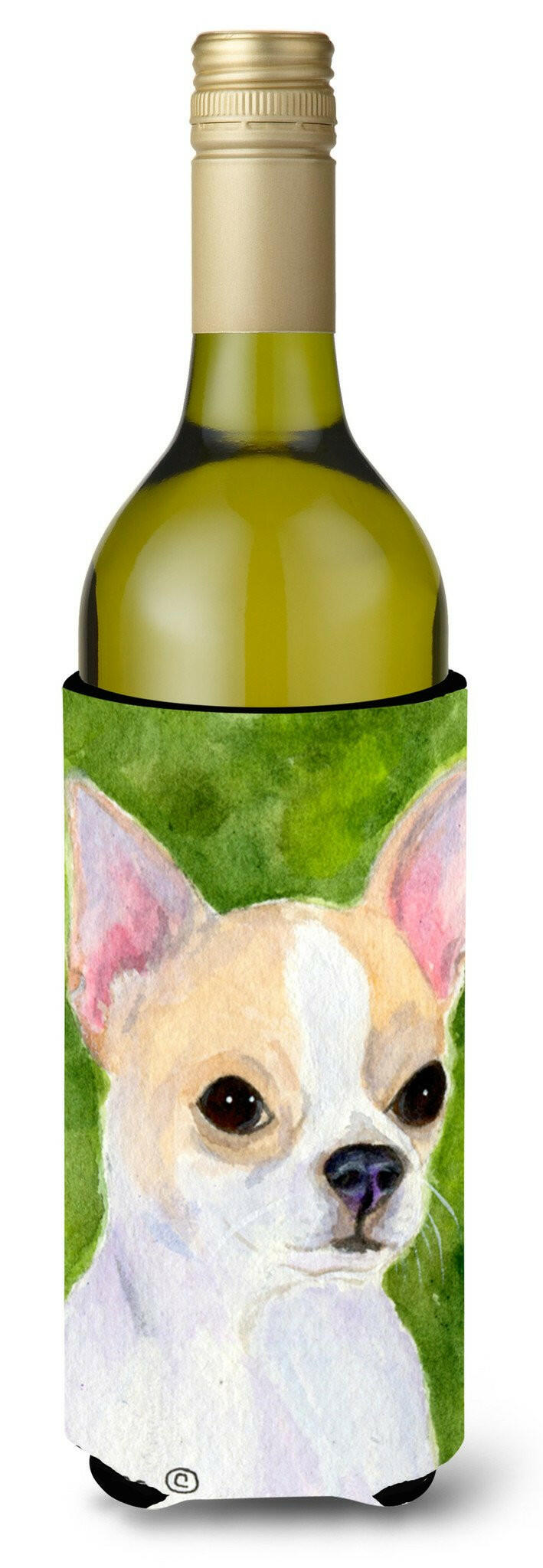 Chihuahua Wine Bottle Beverage Insulator Beverage Insulator Hugger SS8786LITERK by Caroline&#39;s Treasures