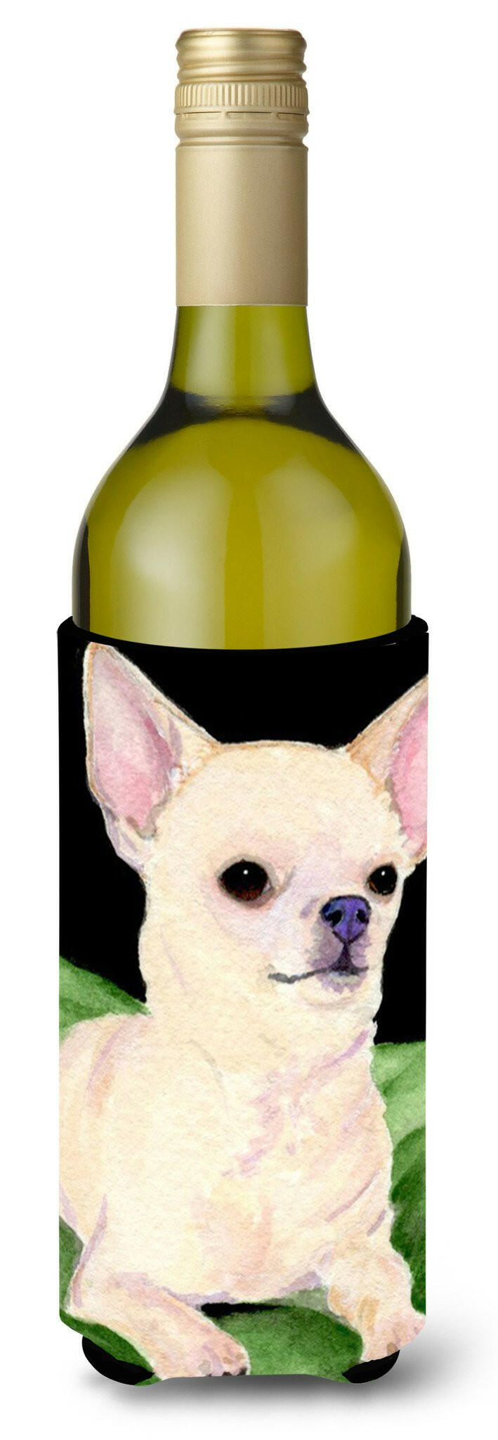 Chihuahua Wine Bottle Beverage Insulator Beverage Insulator Hugger SS8789LITERK by Caroline&#39;s Treasures