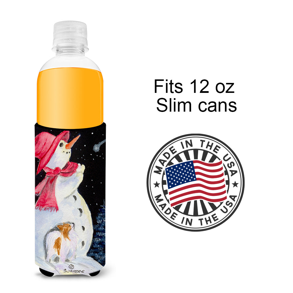 Snowman with Papillon Ultra Beverage Insulators for slim cans SS8793MUK.