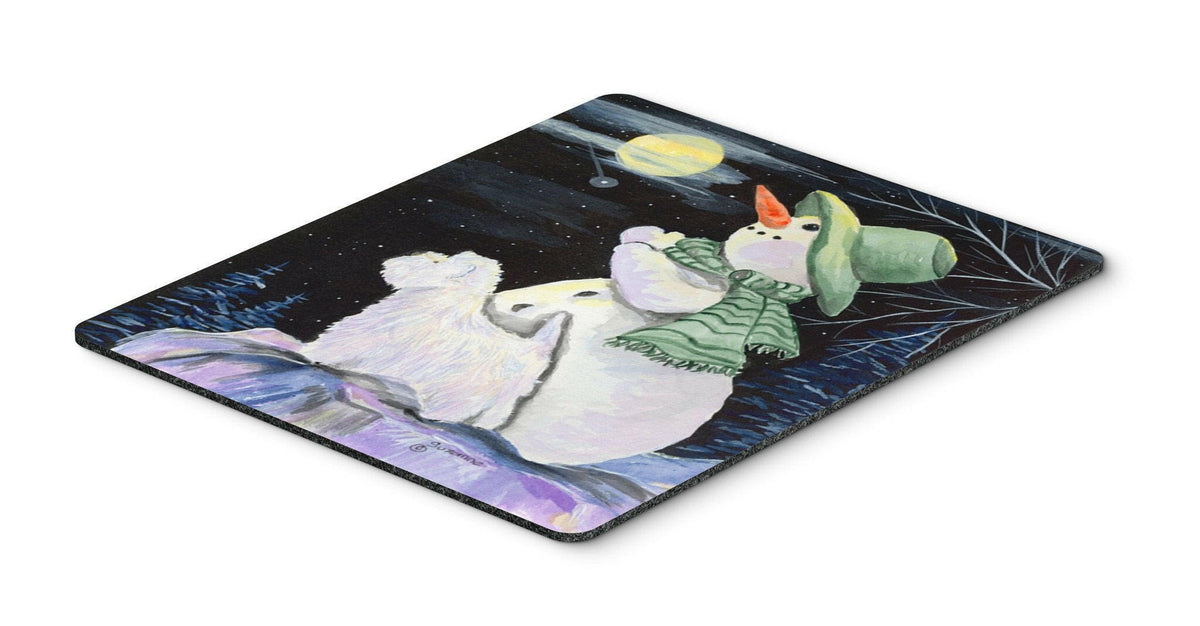 Snowman with Westie Mouse Pad / Hot Pad / Trivet by Caroline&#39;s Treasures