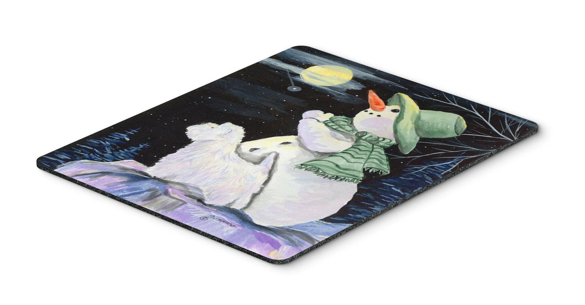 Snowman with Westie Mouse Pad / Hot Pad / Trivet by Caroline's Treasures