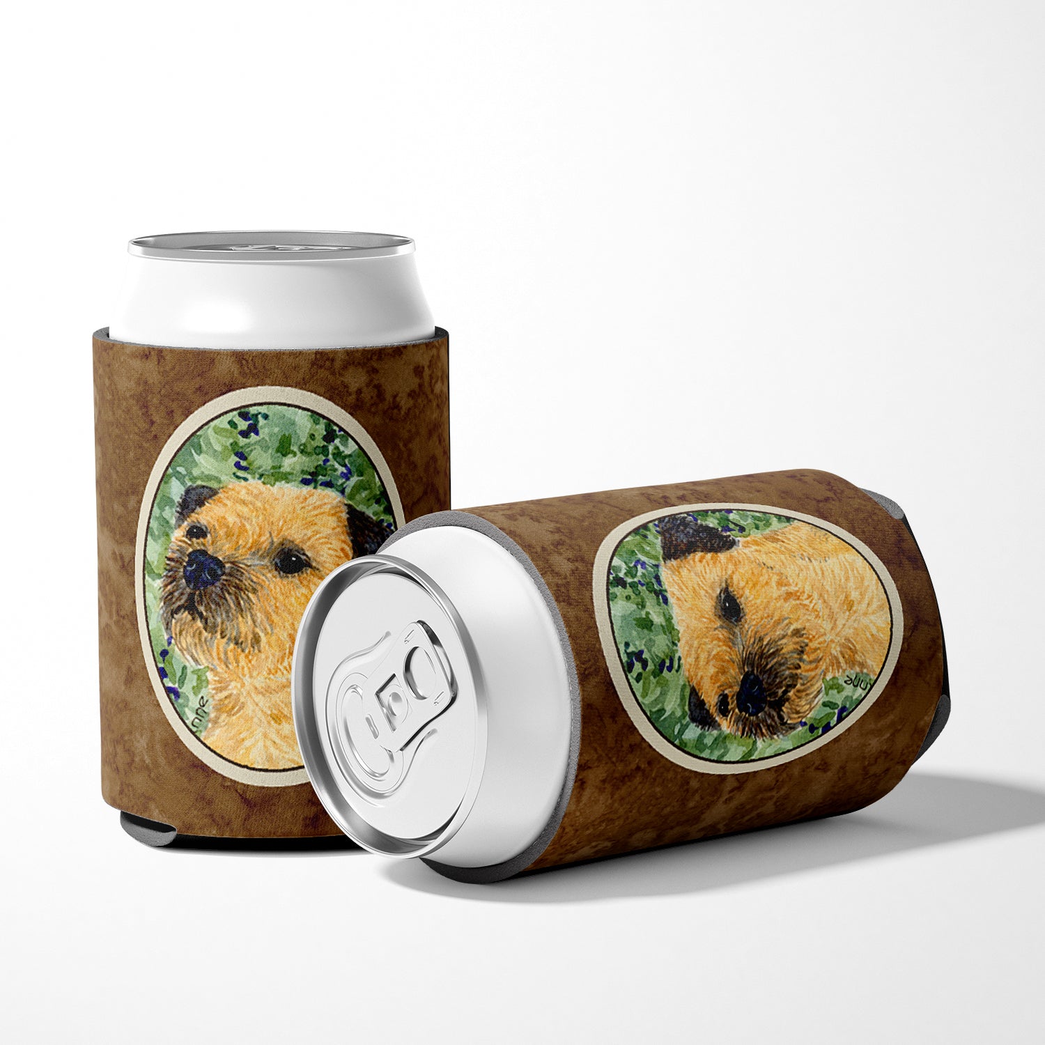 Border Terrier Can or Bottle Beverage Insulator Hugger.