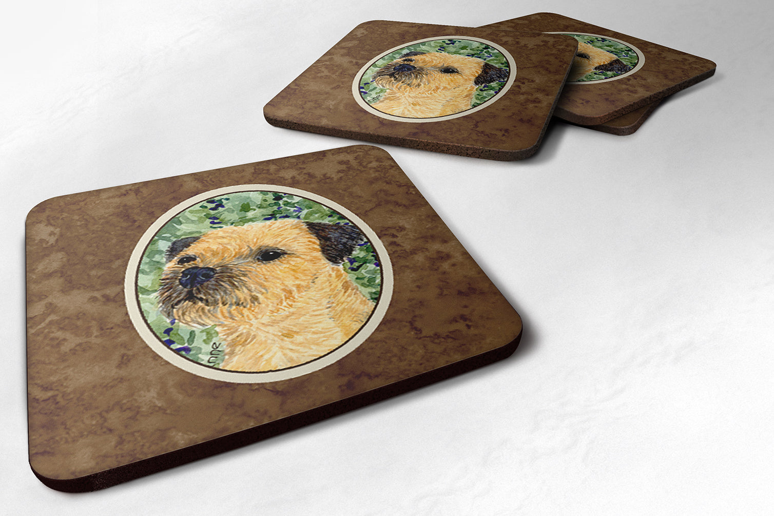 Set of 4 Border Terrier Foam Coasters - the-store.com