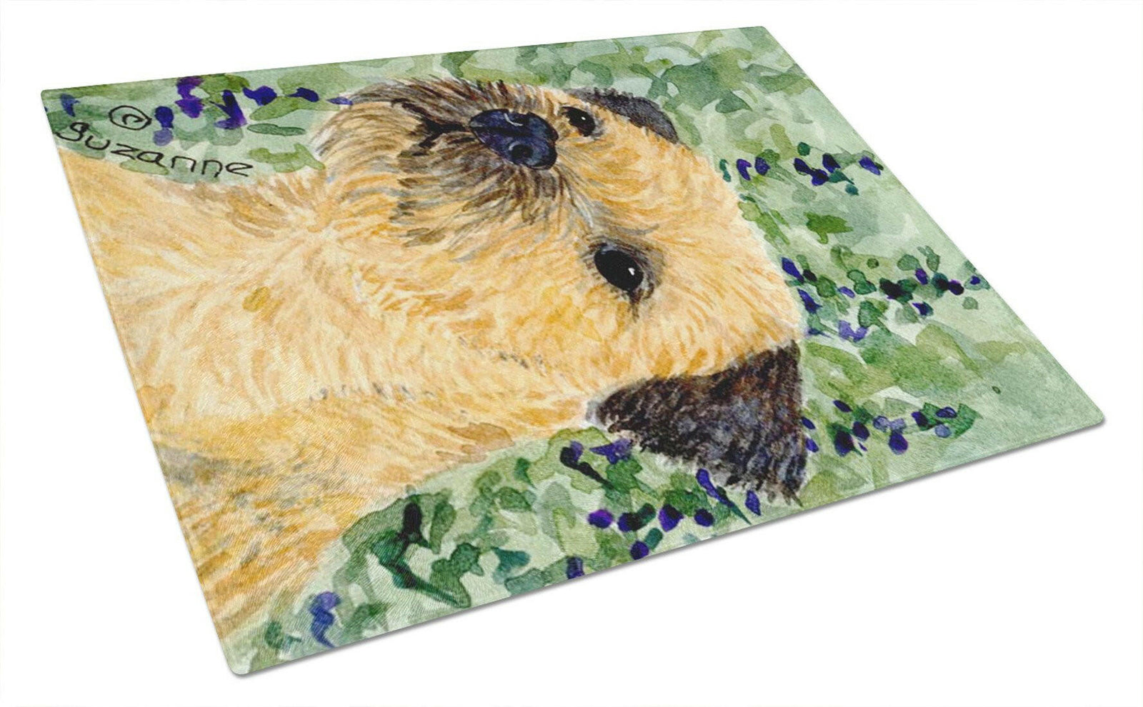 Border Terrier Glass Cutting Board Large by Caroline's Treasures