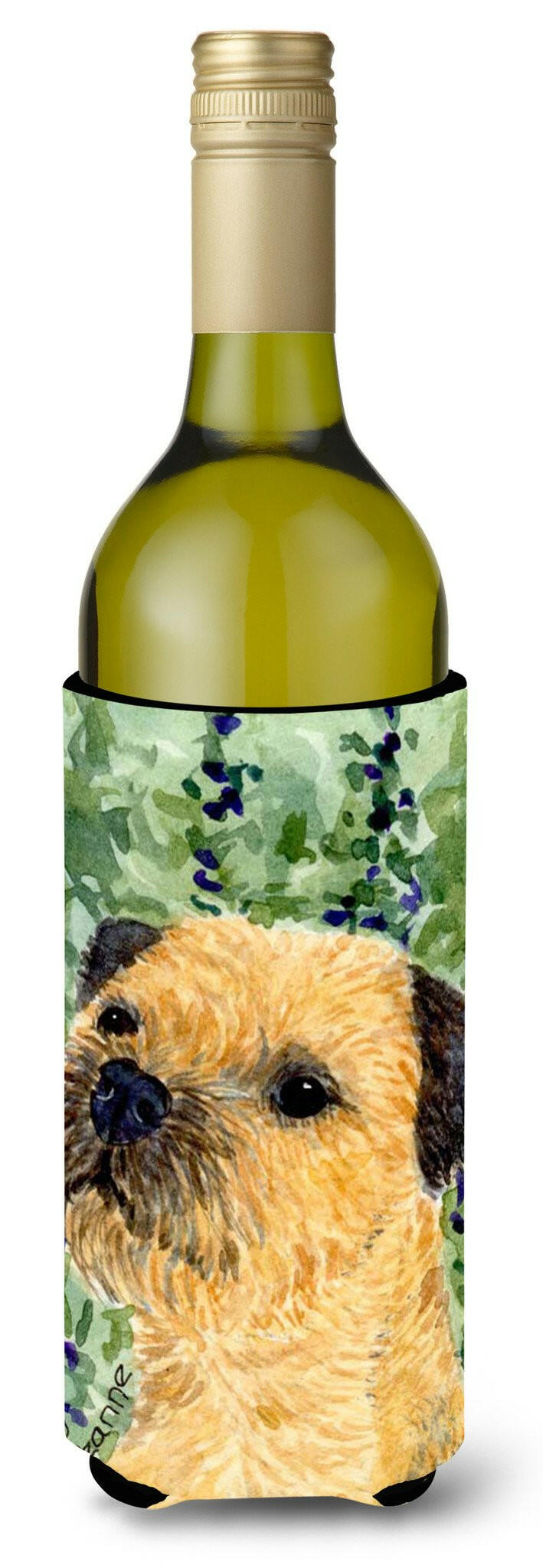 Border Terrier Wine Bottle Beverage Insulator Beverage Insulator Hugger SS8801LITERK by Caroline&#39;s Treasures
