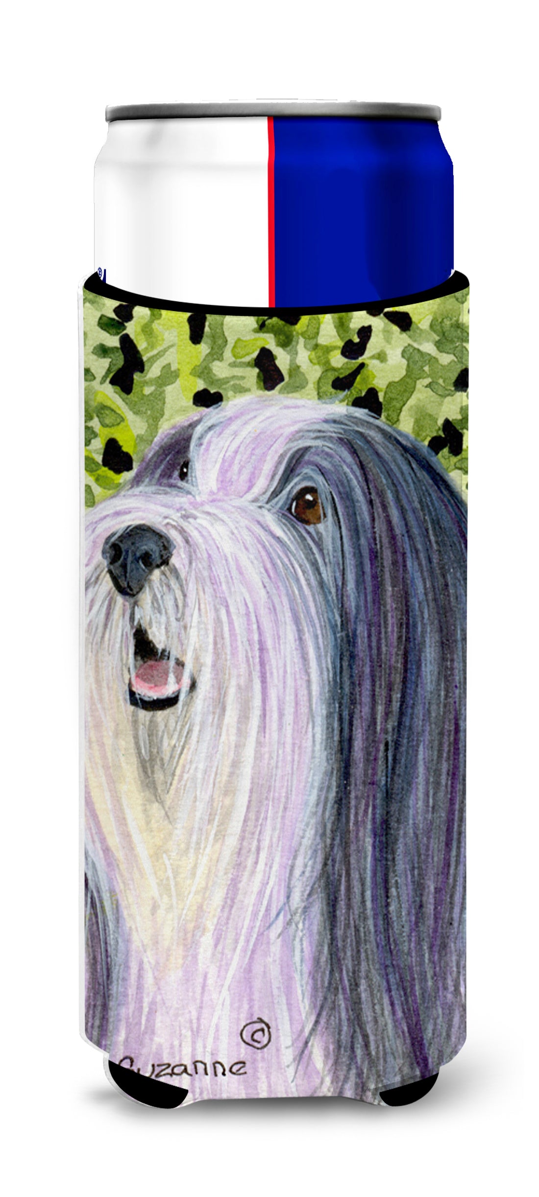 Bearded Collie Ultra Beverage Insulators for slim cans SS8808MUK.
