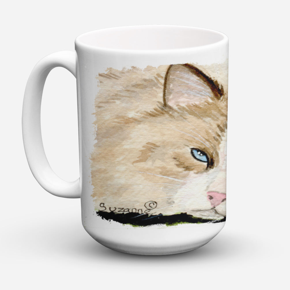 Cat Dishwasher Safe Microwavable Ceramic Coffee Mug 15 ounce SS8825CM15