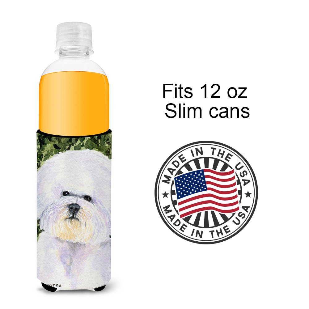 Bichon Frise Ultra Beverage Insulators for slim cans SS8829MUK.