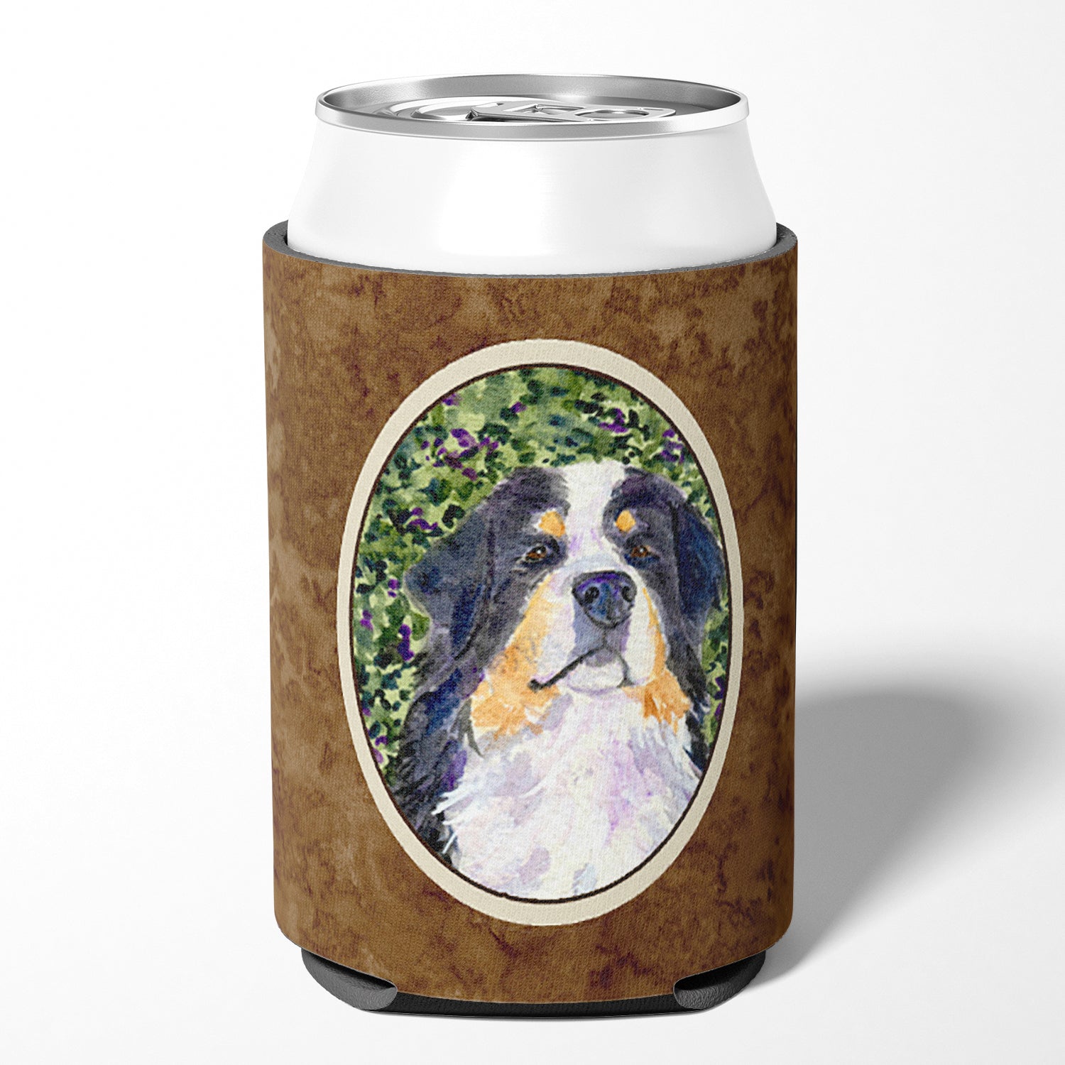Bernese Mountain Dog Can or Bottle Beverage Insulator Hugger.