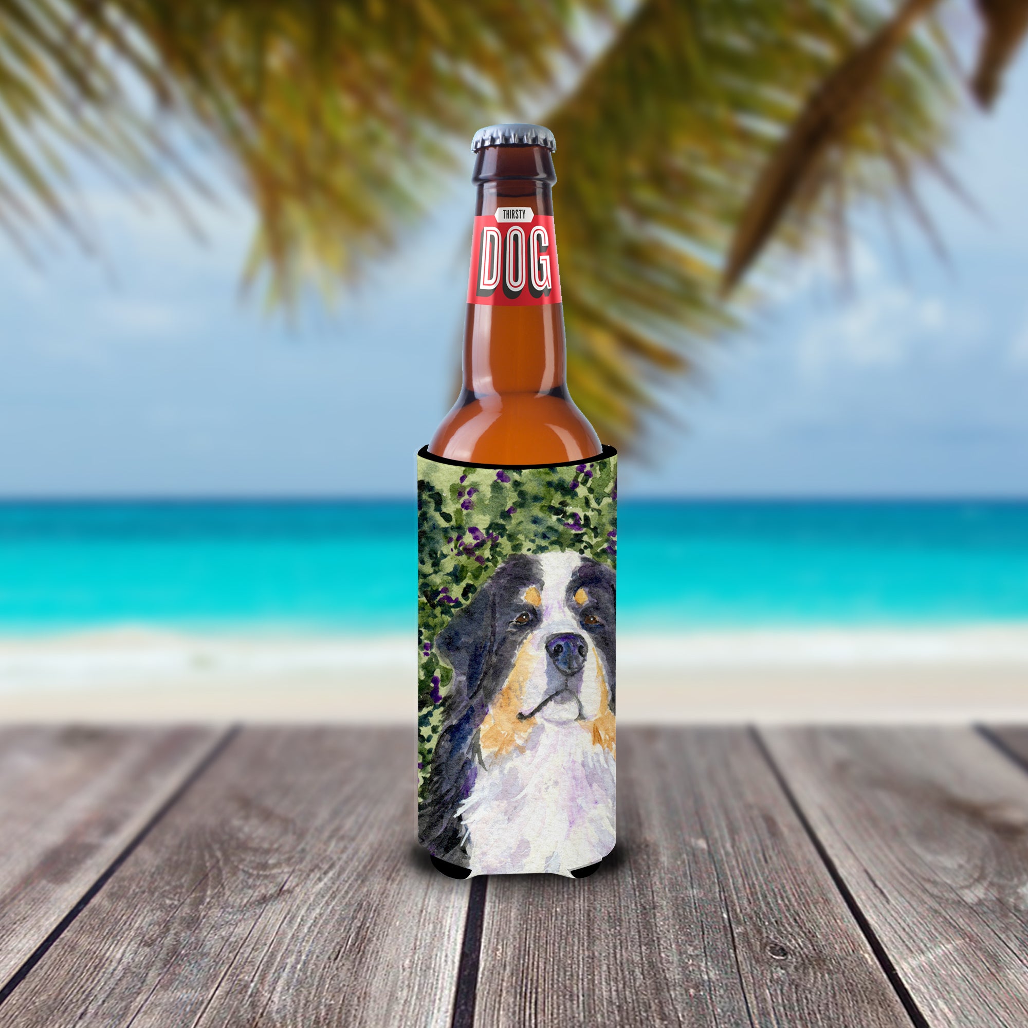 Bernese Mountain Dog Ultra Beverage Insulators for slim cans SS8830MUK.