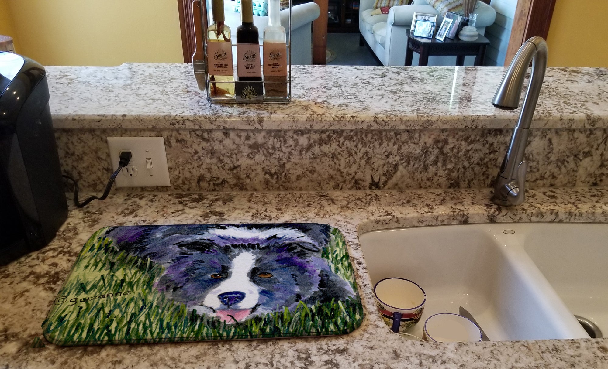 Border Collie Dish Drying Mat SS8836DDM  the-store.com.