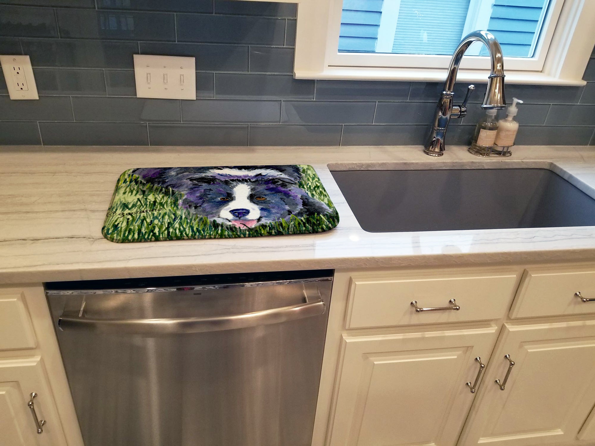 Border Collie Dish Drying Mat SS8836DDM  the-store.com.