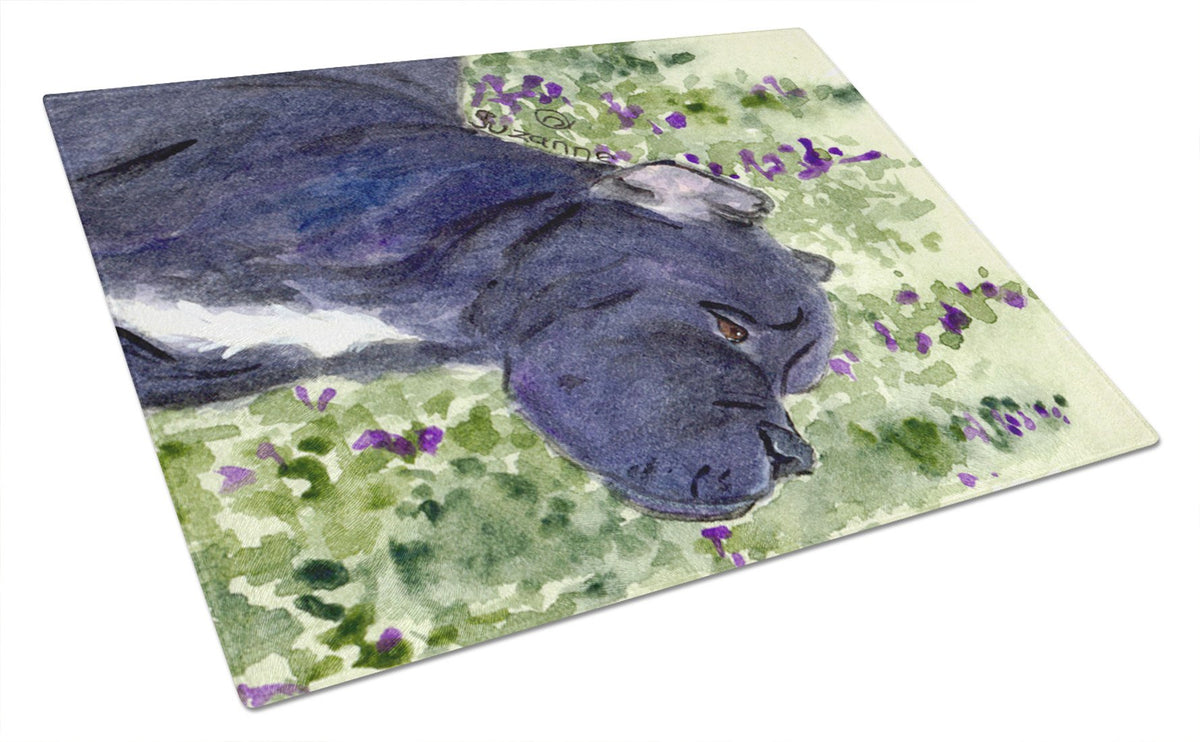 Cane Corso Glass Cutting Board Large by Caroline&#39;s Treasures