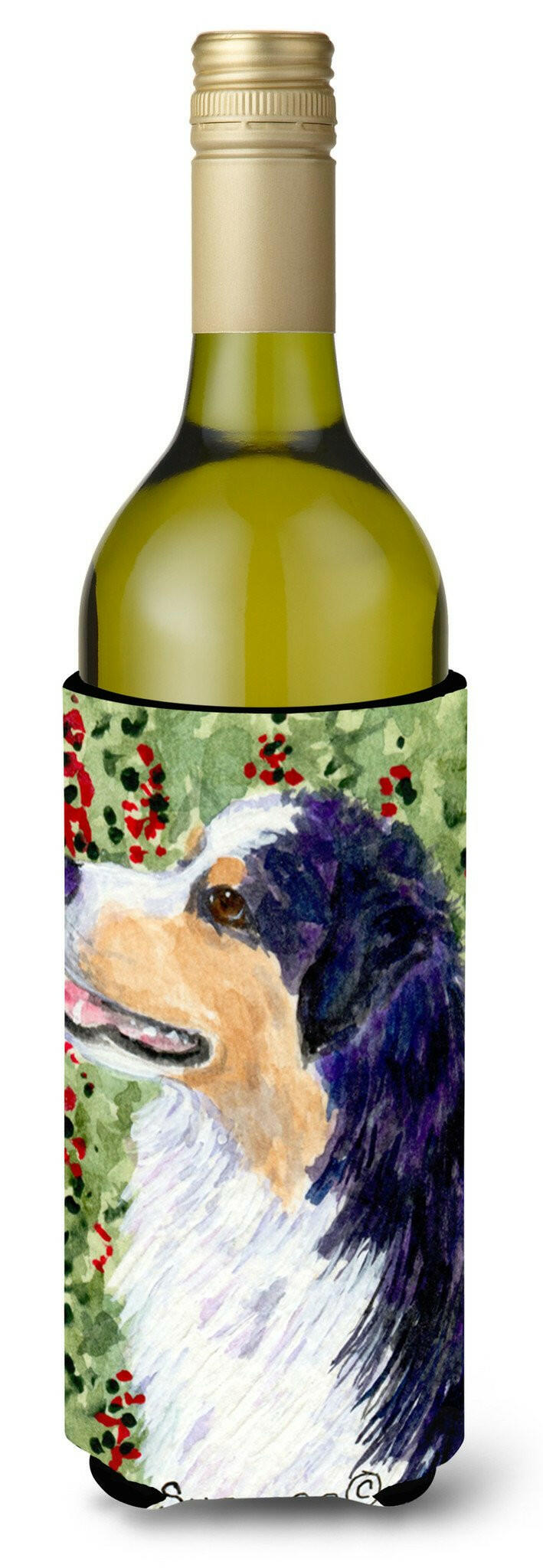 Australian Shepherd Wine Bottle Beverage Insulator Beverage Insulator Hugger SS8845LITERK by Caroline&#39;s Treasures