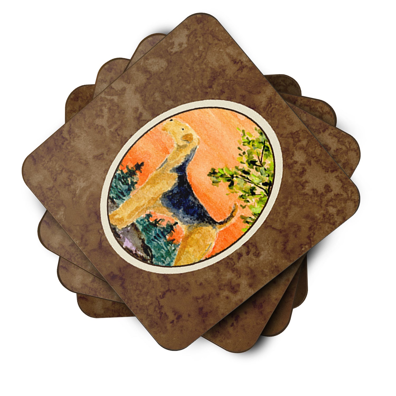 Set of 4 Airedale Foam Coasters - the-store.com