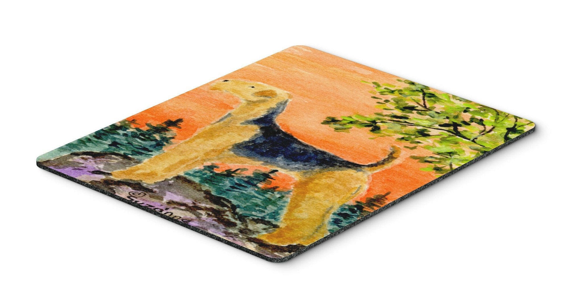 Airedale Mouse Pad / Hot Pad / Trivet by Caroline's Treasures