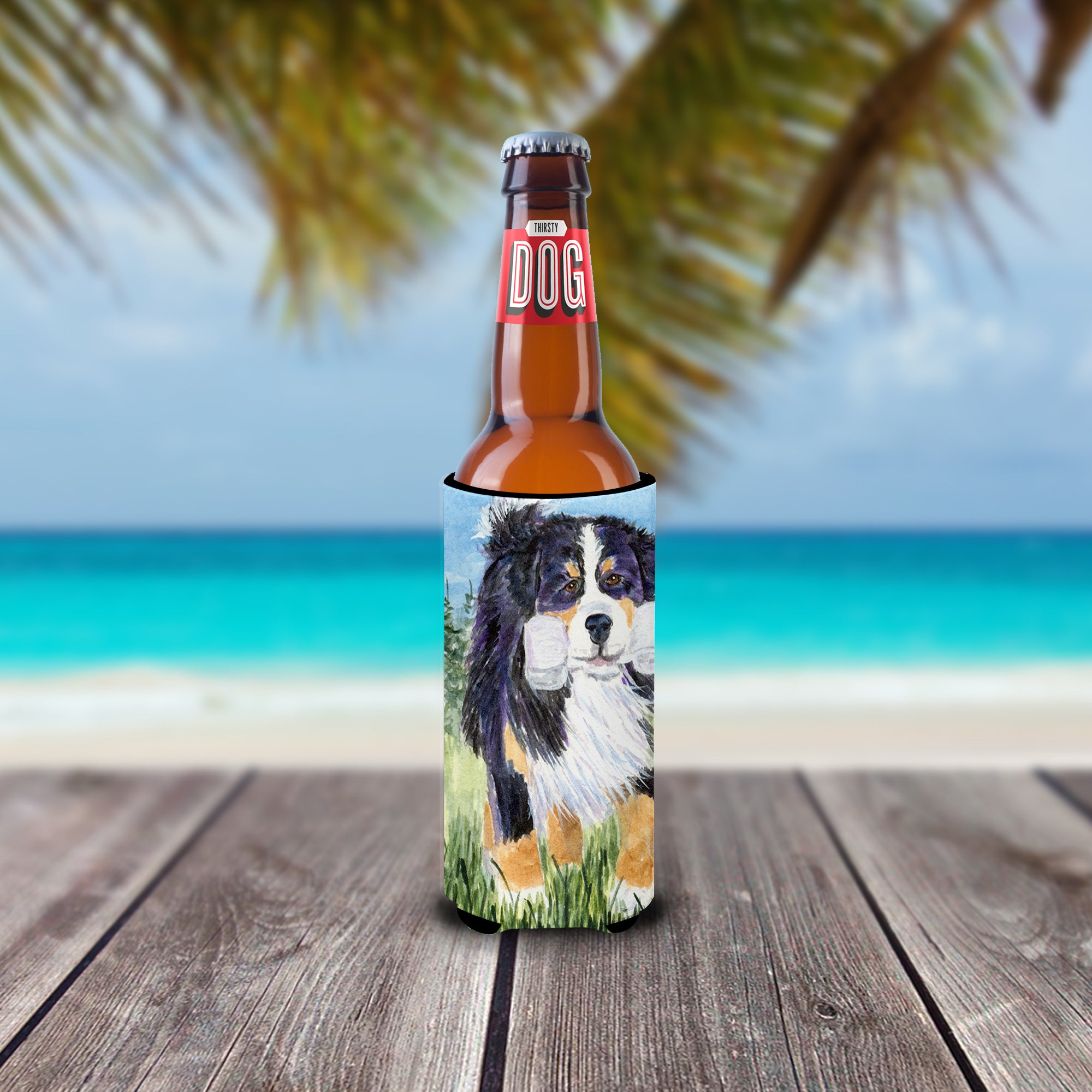 Bernese Mountain Dog Ultra Beverage Insulators for slim cans SS8860MUK.