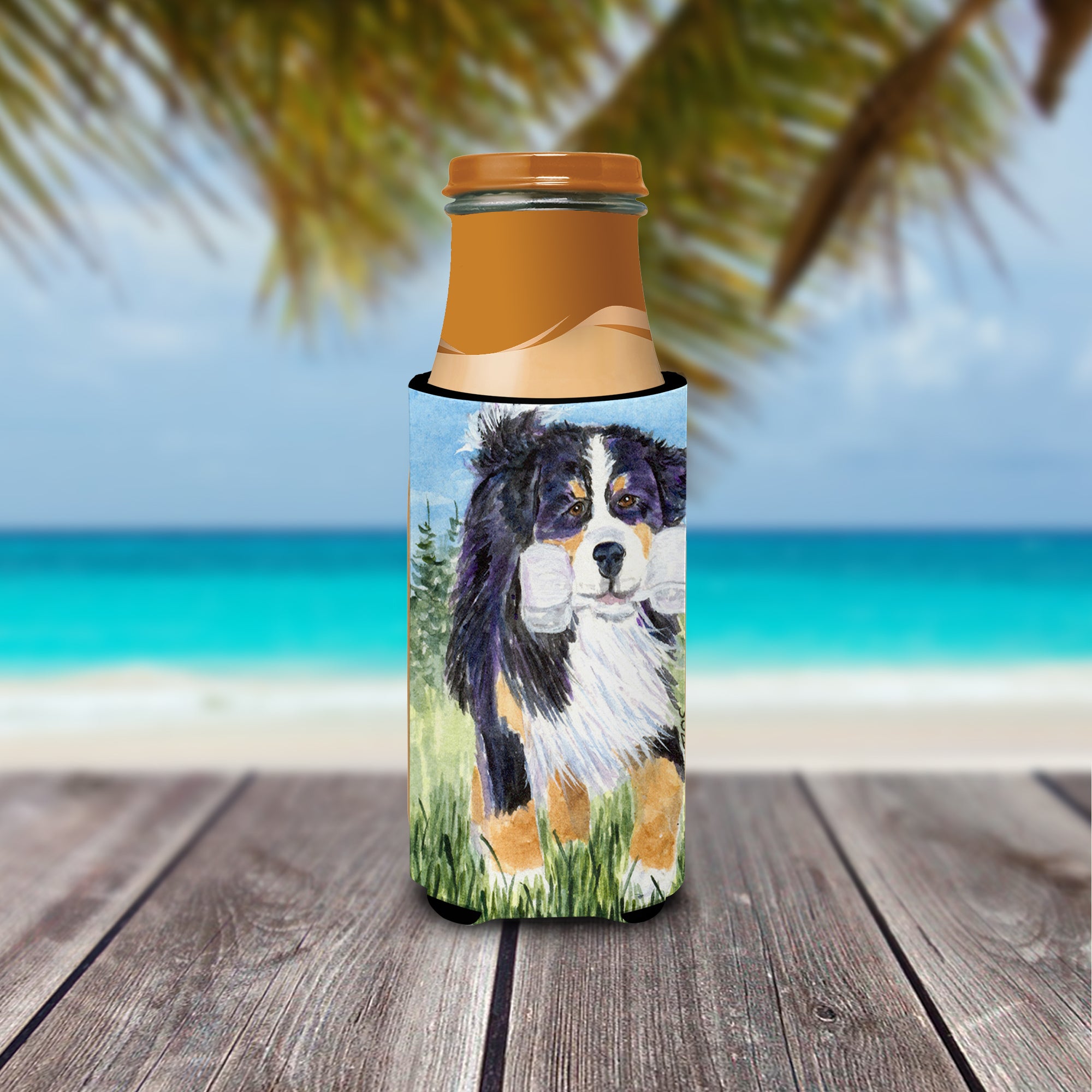 Bernese Mountain Dog Ultra Beverage Insulators for slim cans SS8860MUK.