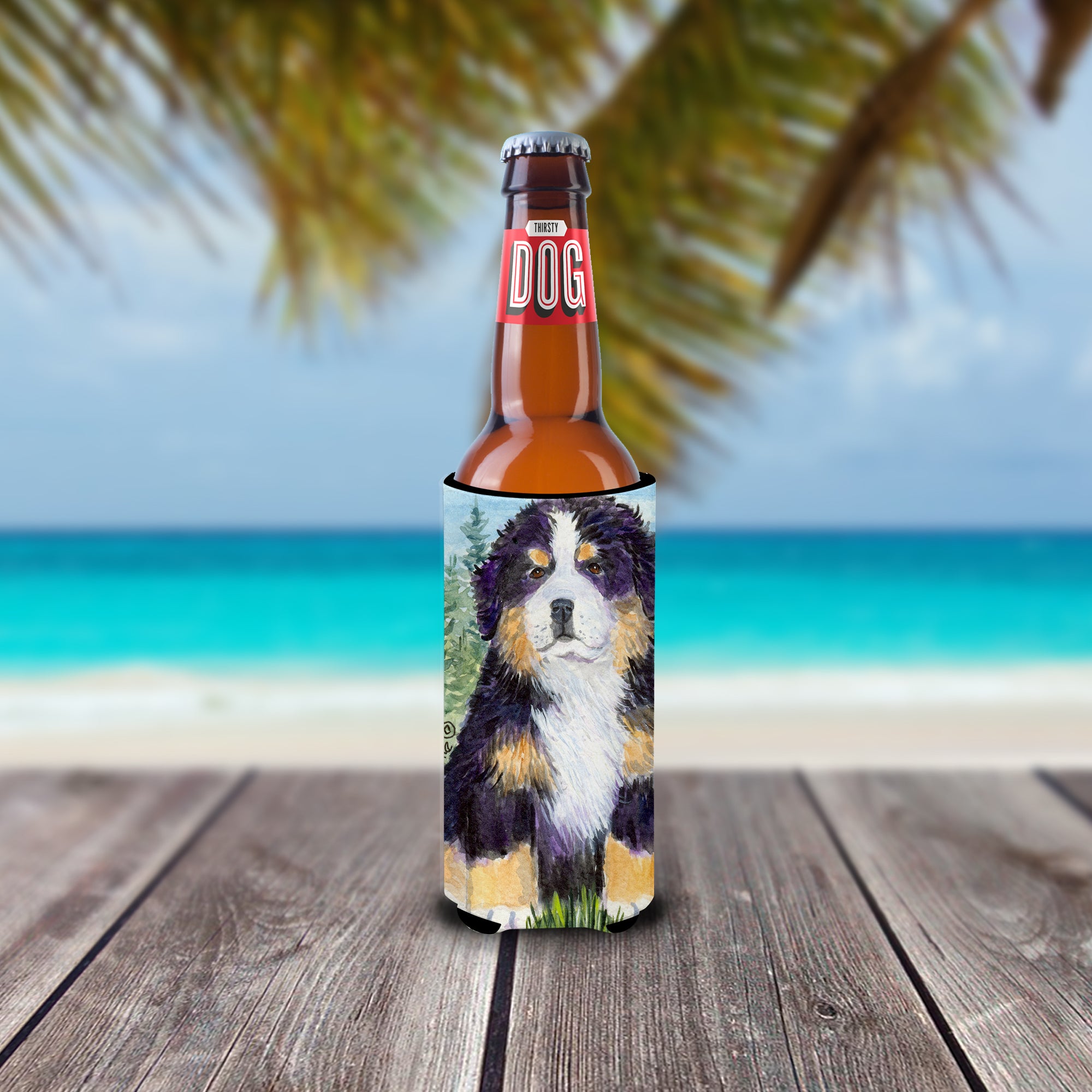 Bernese Mountain Dog Ultra Beverage Insulators for slim cans SS8861MUK.