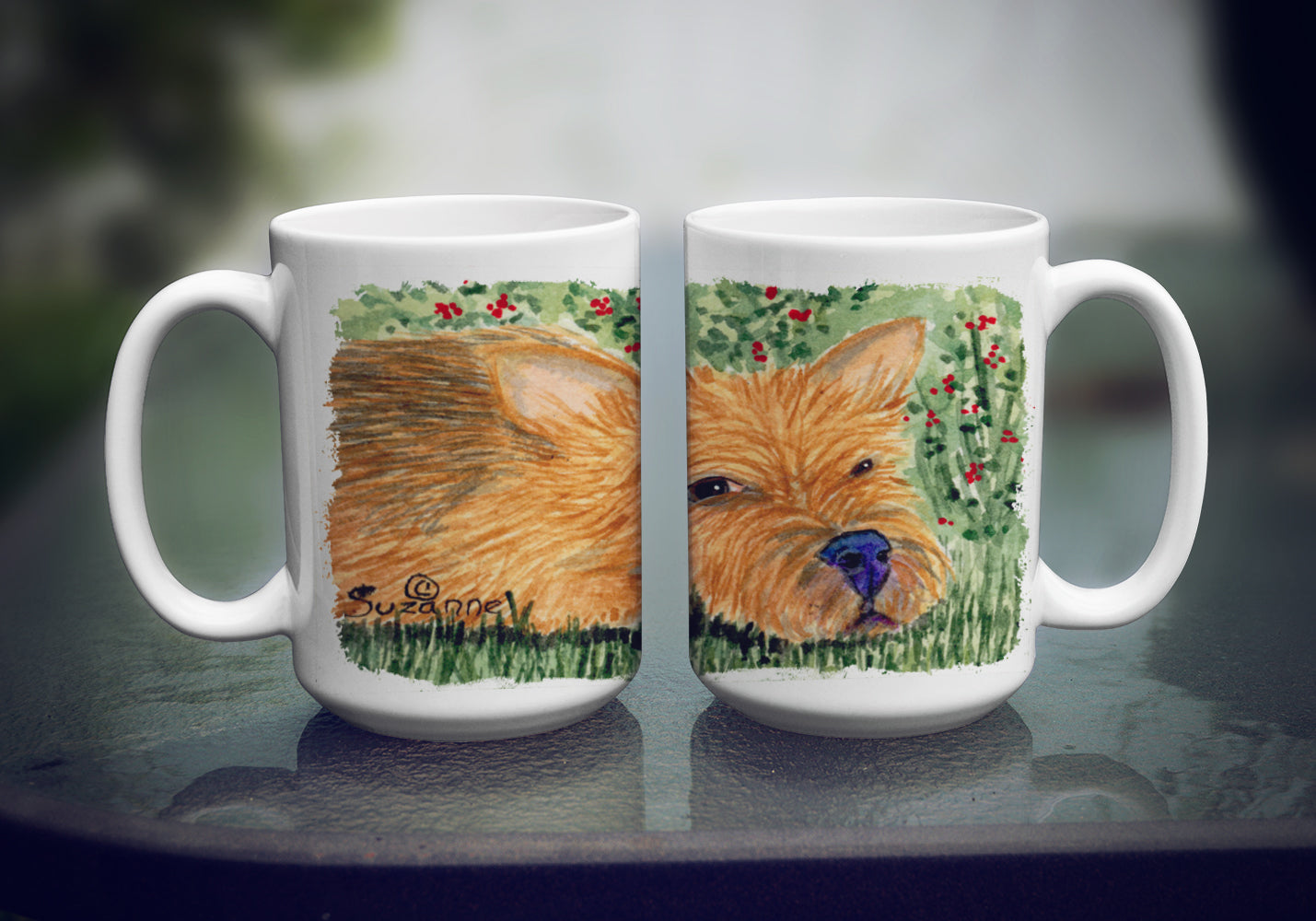 Norwich Terrier Dishwasher Safe Microwavable Ceramic Coffee Mug 15 ounce SS8862CM15  the-store.com.