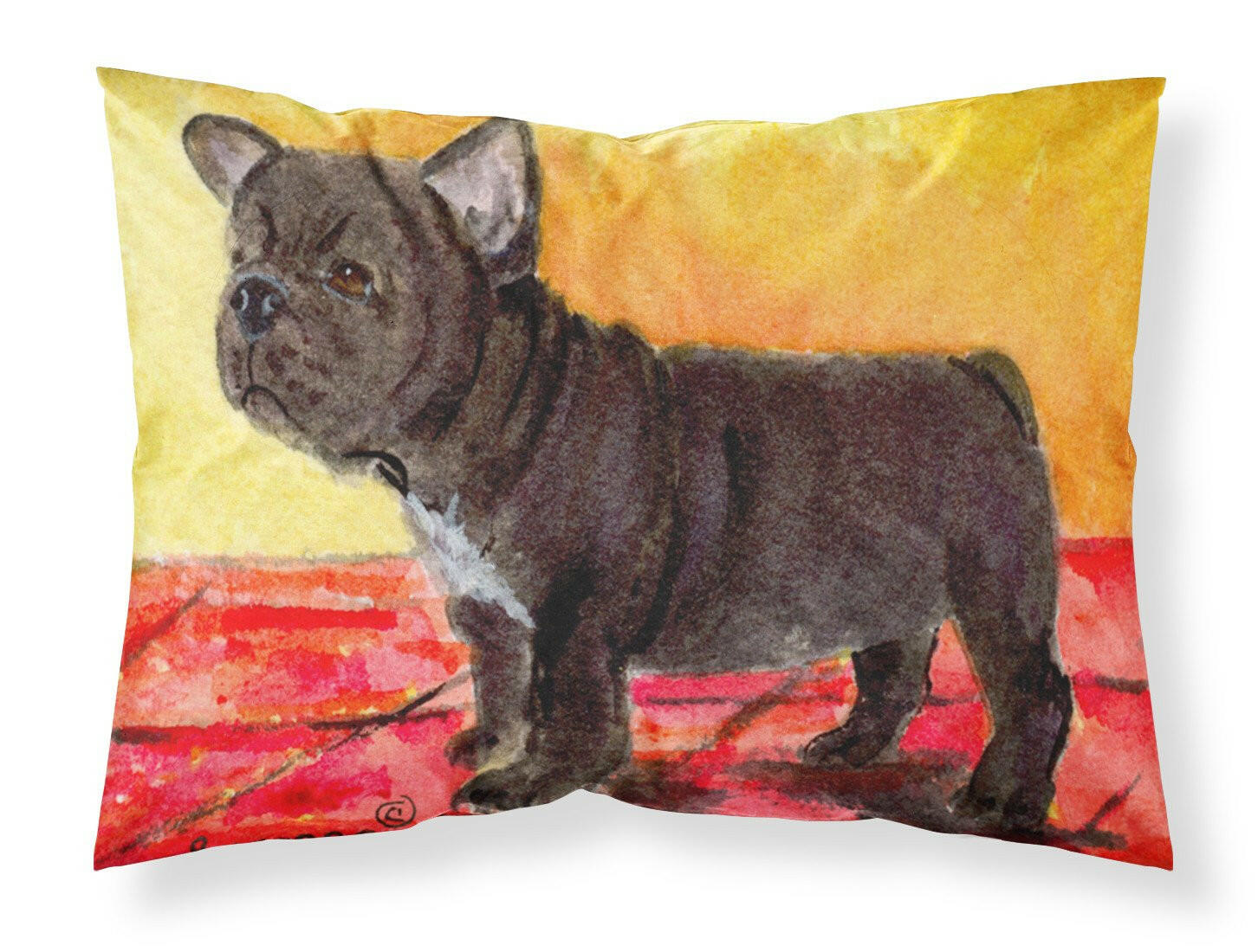 Caroline's Treasures French Bulldog Standard Pillowcases – Artistic Decorative Front, Crisp White Back
