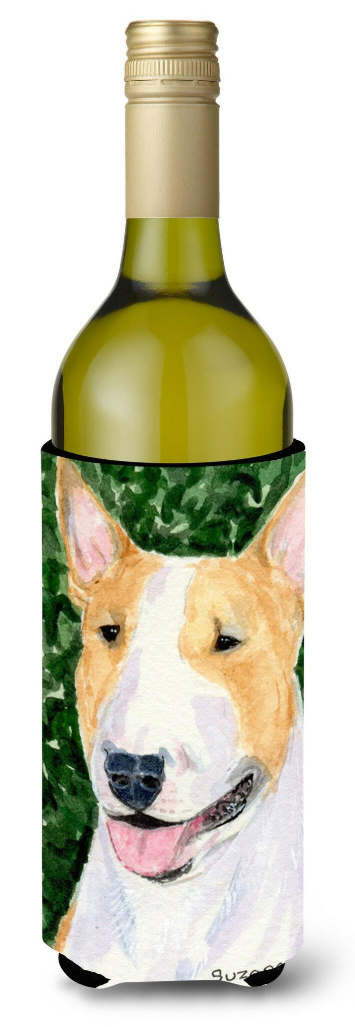 Bull Terrier Wine Bottle Beverage Insulator Beverage Insulator Hugger SS8873LITERK by Caroline&#39;s Treasures