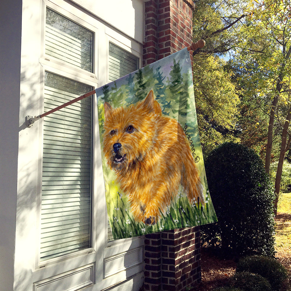 Caroline's Treasures Norwich Terrier Flag Canvas House Size