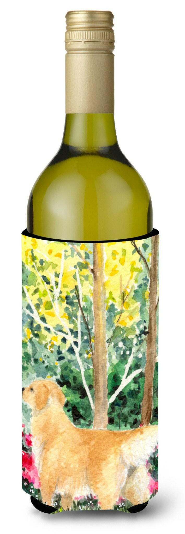 Golden Retriever Wine Bottle Beverage Insulator Beverage Insulator Hugger SS8886LITERK by Caroline&#39;s Treasures