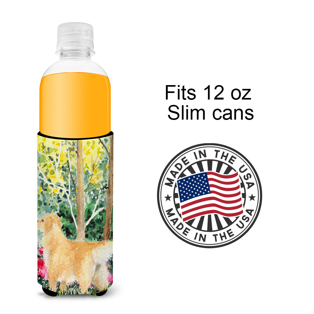 Golden Retriever Ultra Beverage Insulators for slim cans SS8886MUK.