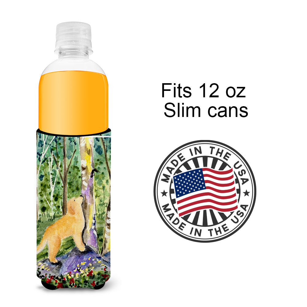 Golden Retriever Ultra Beverage Insulators for slim cans SS8887MUK.