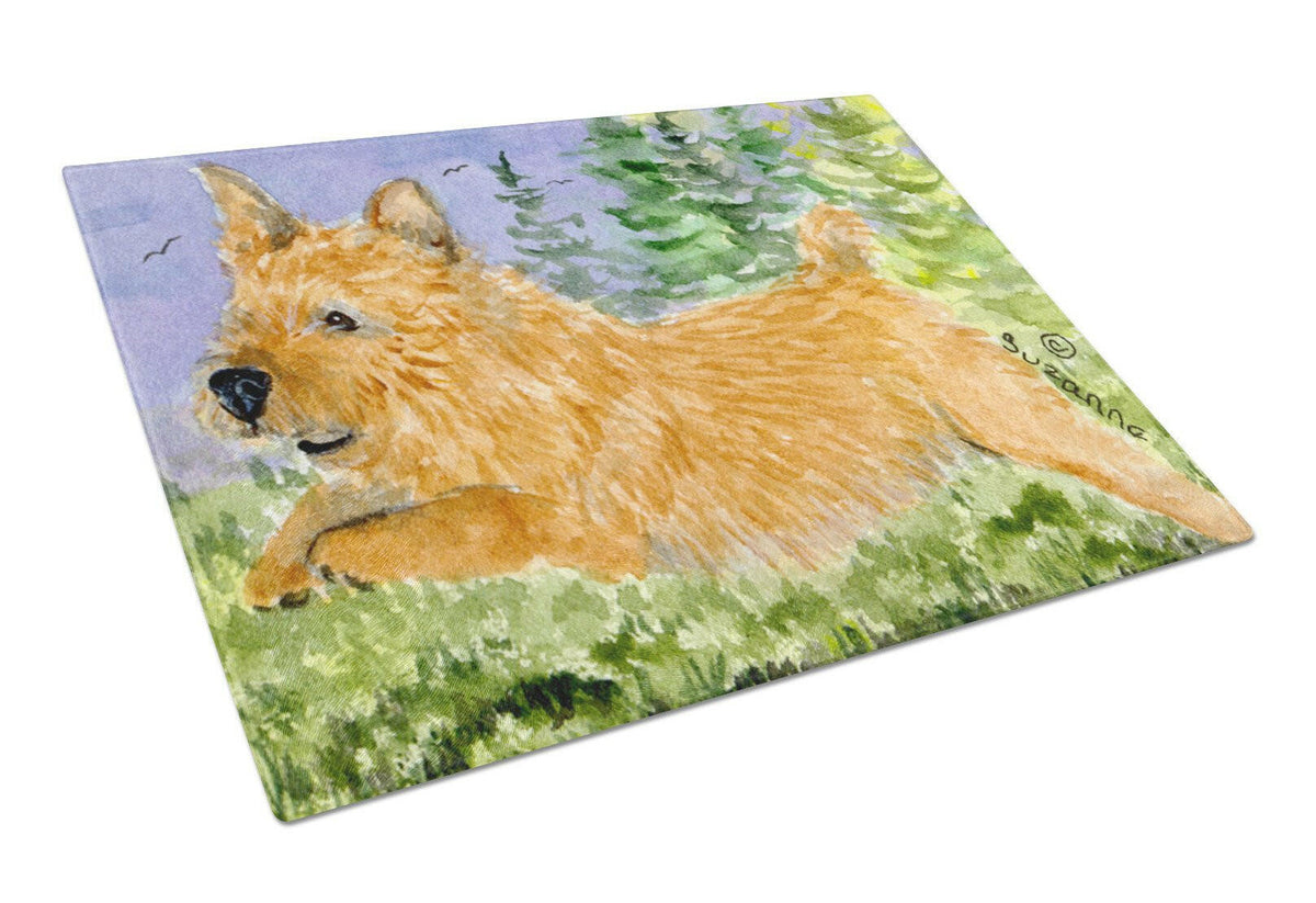 Norwich Terrier Glass Cutting Board Large by Caroline&#39;s Treasures