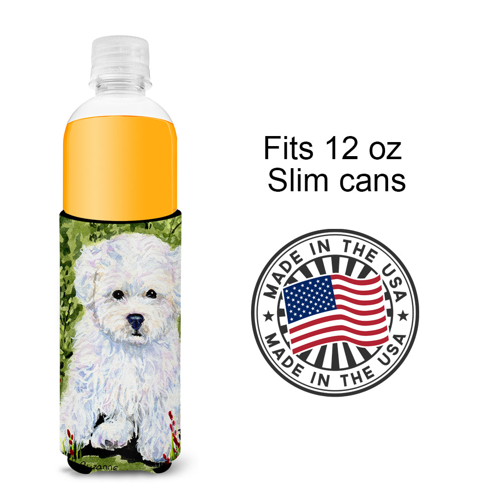 Bichon Frise Ultra Beverage Insulators for slim cans SS8913MUK.