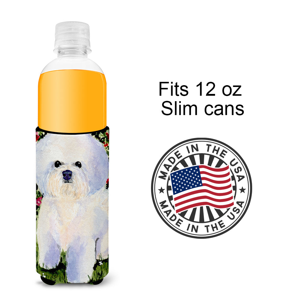 Bichon Frise Ultra Beverage Insulators for slim cans SS8914MUK.
