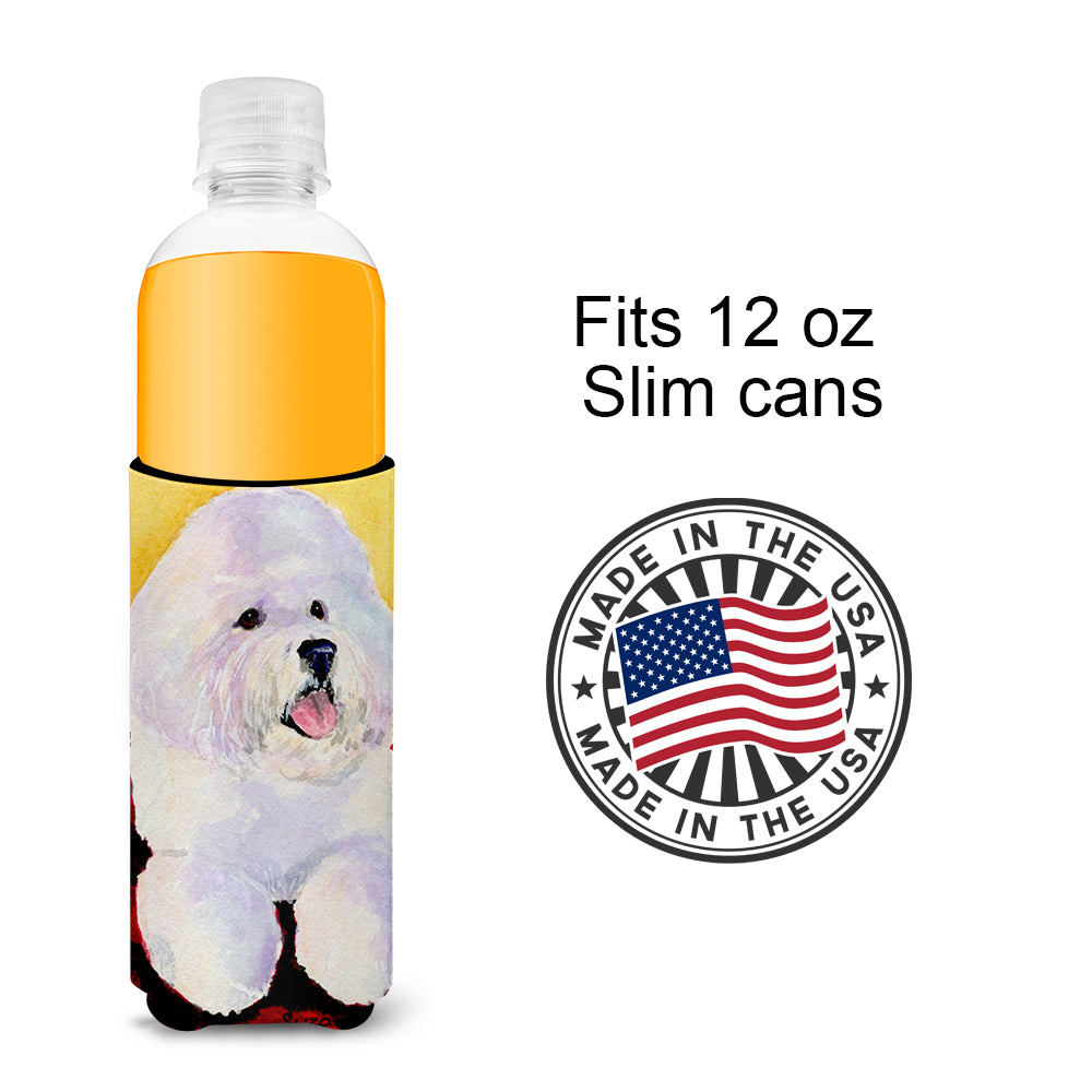 Bichon Frise Ultra Beverage Insulators for slim cans SS8921MUK.