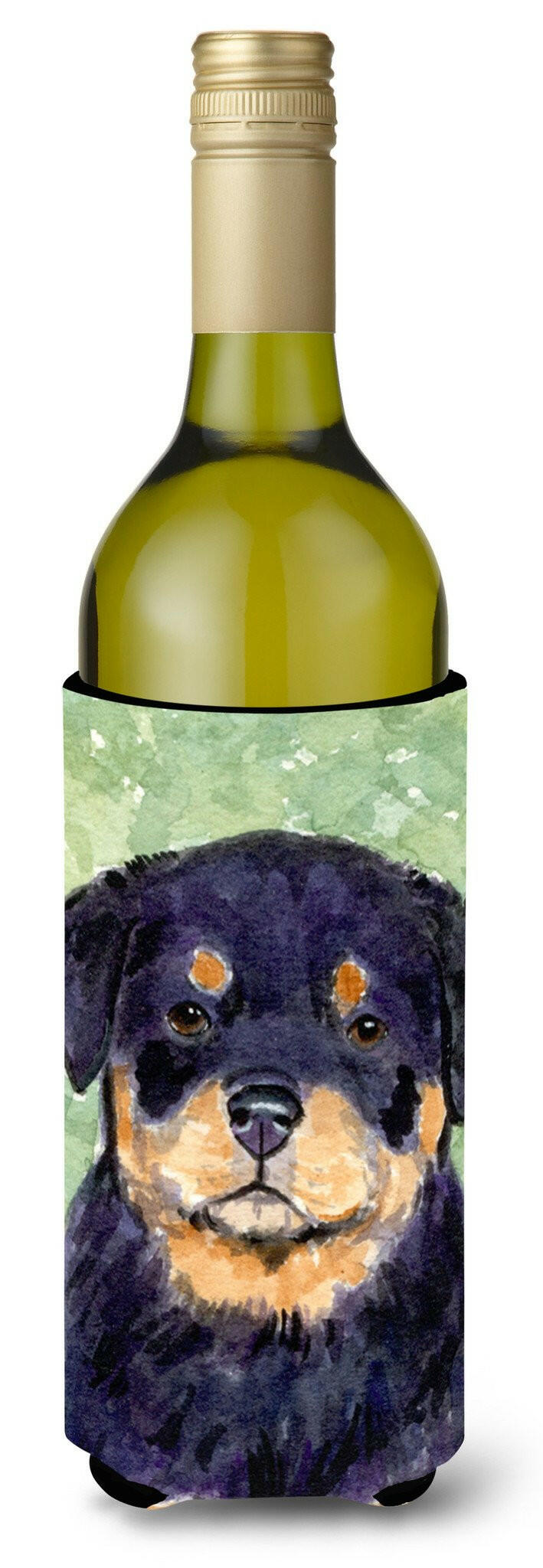 Rottweiler Wine Bottle Beverage Insulator Beverage Insulator Hugger SS8929LITERK by Caroline&#39;s Treasures