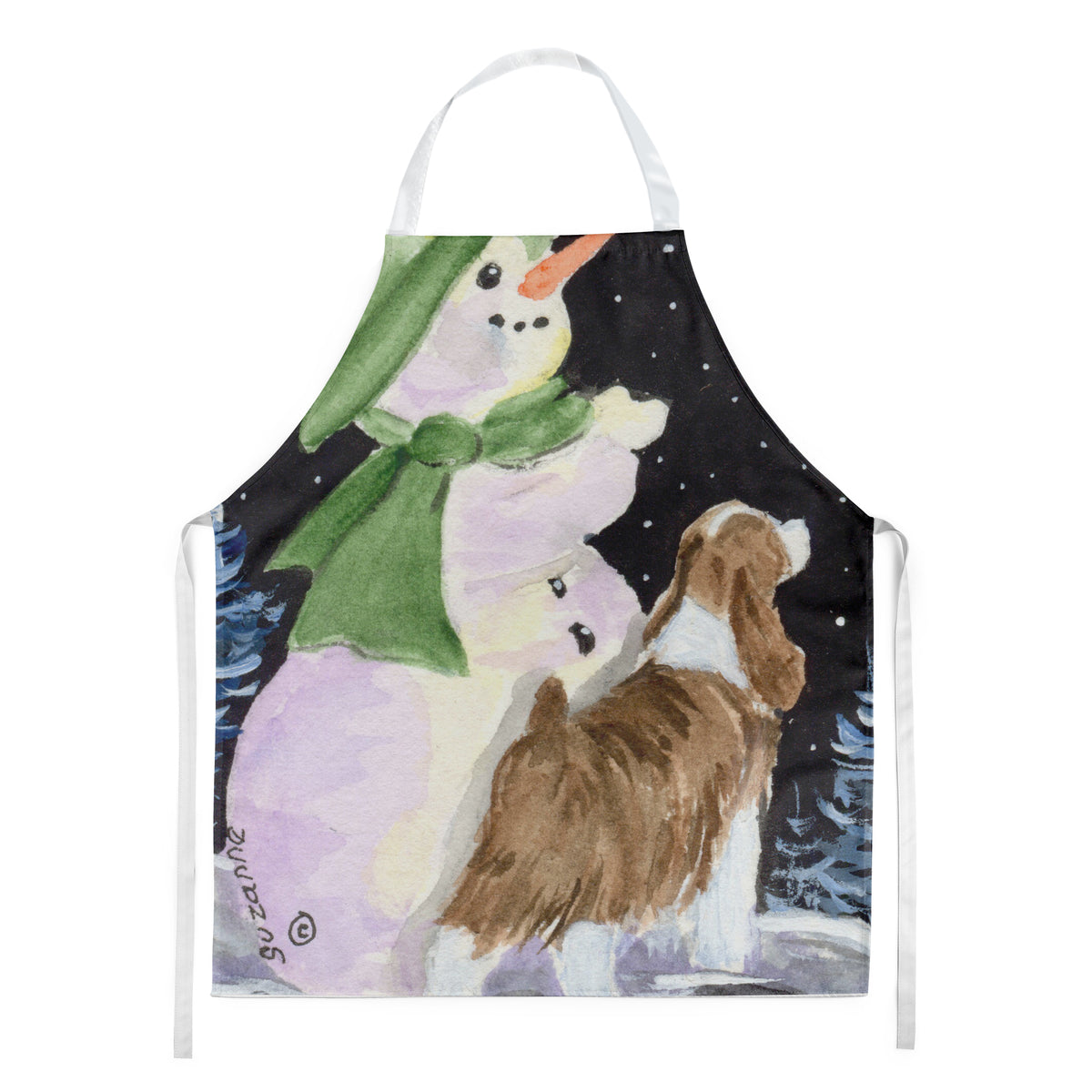 Snowman with English Springer Spaniel Apron - the-store.com