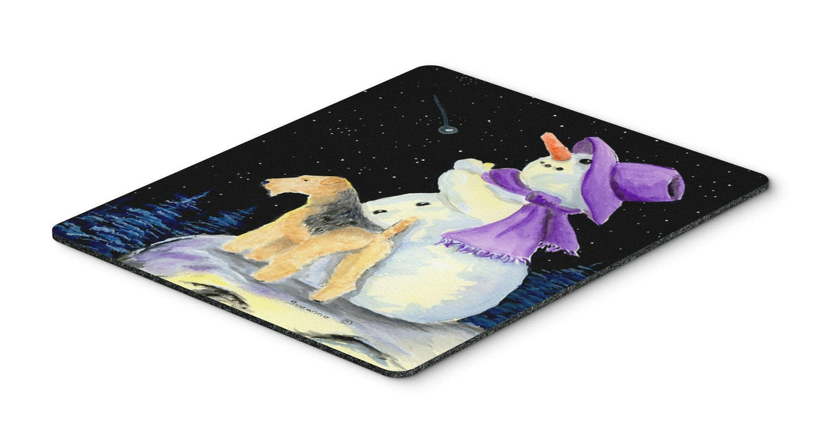 Snowman with Lakeland Terrier Mouse Pad / Hot Pad / Trivet by Caroline&#39;s Treasures
