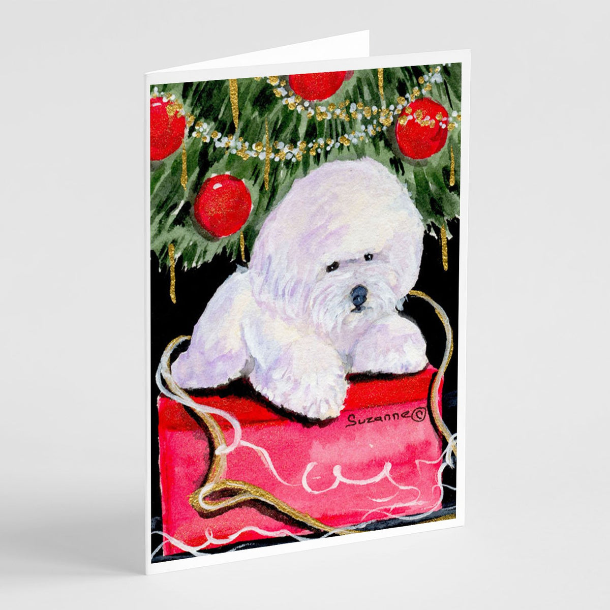 Buy this Christmas Tree with  Bichon Frise Greeting Cards and Envelopes Pack of 8