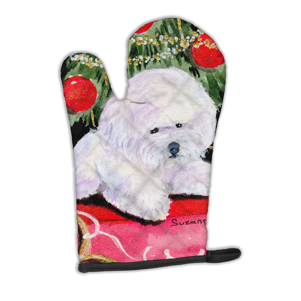 Christmas Tree with  Bichon Frise Oven Mitt SS8957OVMT  the-store.com.