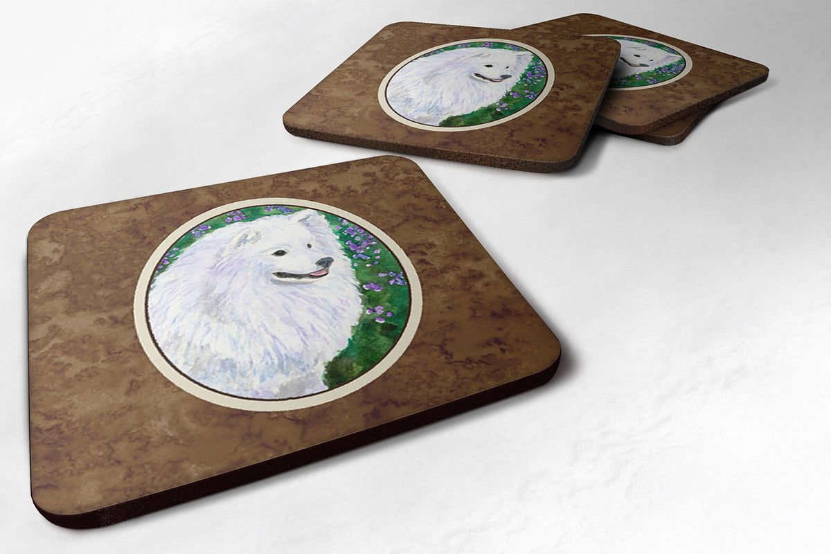 Set of 4 American Eskimo Foam Coasters - the-store.com
