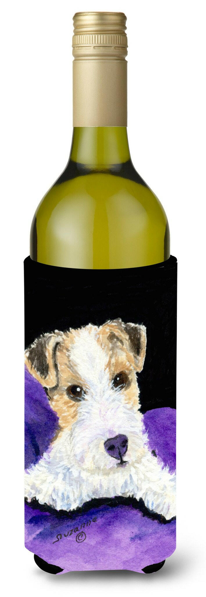 Fox Terrier Wine Bottle Beverage Insulator Beverage Insulator Hugger by Caroline's Treasures
