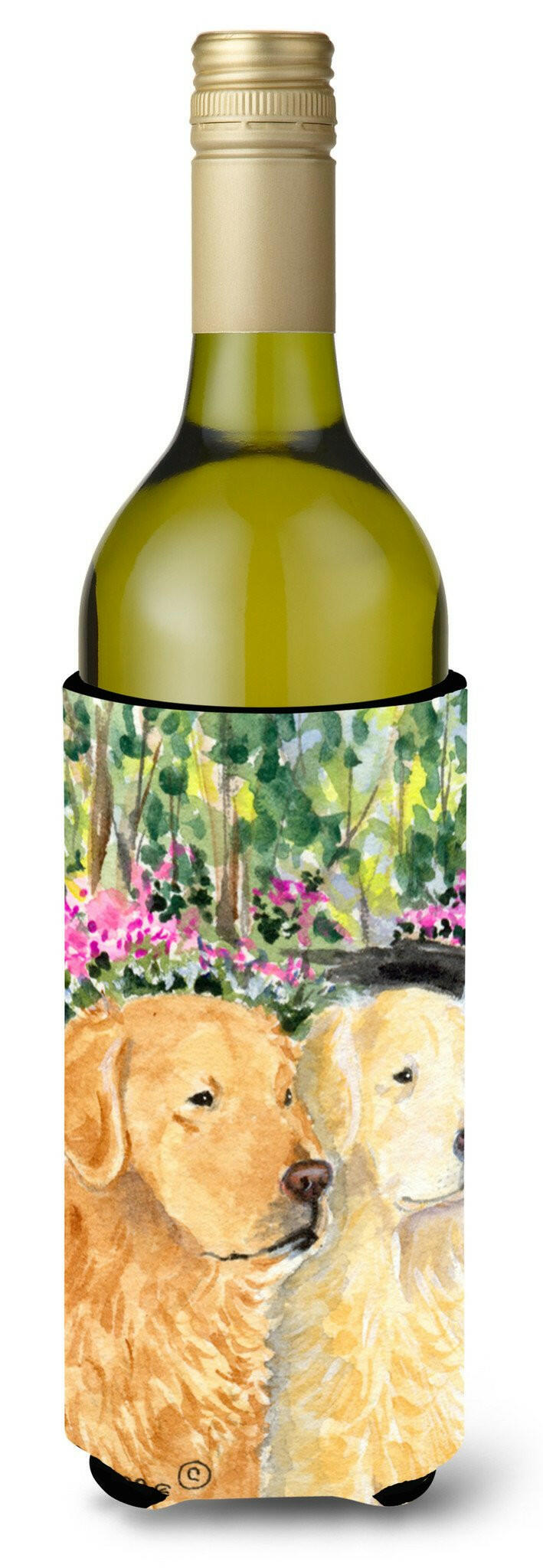 Golden Retriever Wine Bottle Beverage Insulator Beverage Insulator Hugger SS8974LITERK by Caroline's Treasures