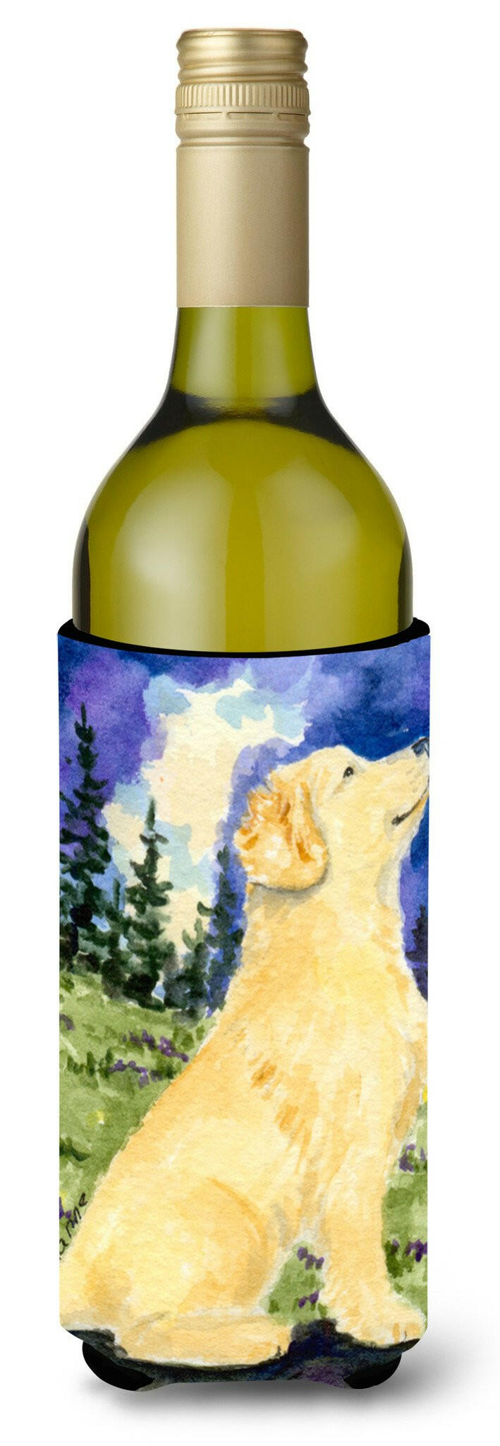 Golden Retriever Wine Bottle Beverage Insulator Beverage Insulator Hugger SS8977LITERK by Caroline&#39;s Treasures